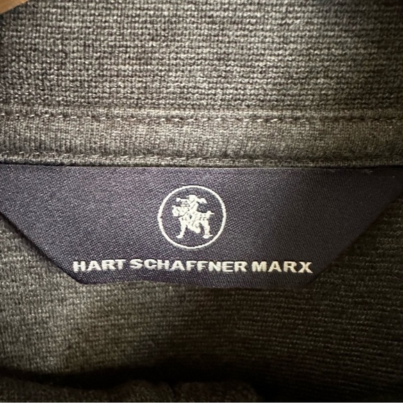 Hart Schaffner Marx Mens Small Gray Quarter Zip Pullover Shirt Cotton Knit Grey - Picture 3 of 5